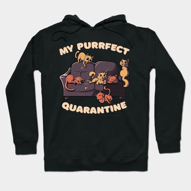 Purrfect Quarantine Hoodie by eduely